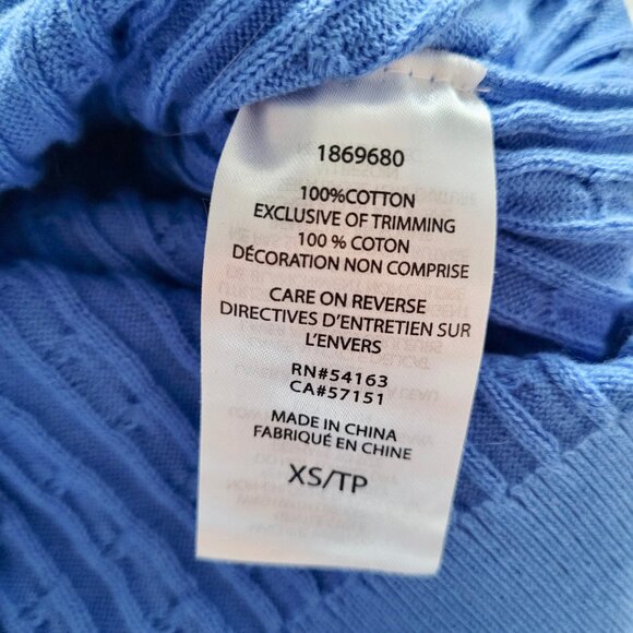 ๐น2/$30๐นTommy Hilfiger ๐ Short Sleeve Cable Knit Sweater in Blue - Picture 9 of 9